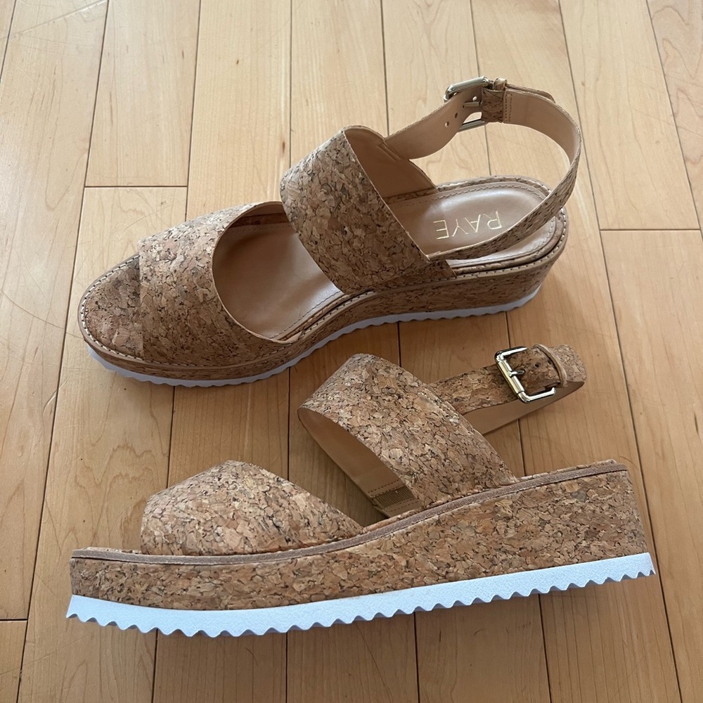 Never worn cork platforms